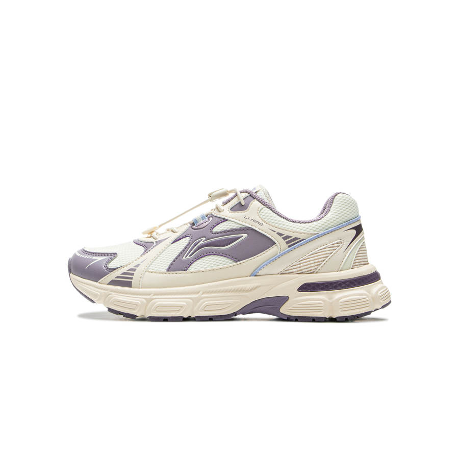 Li-Ning YOUNG Li Ning YOUNG Synthetic Leather, Textile Fashion Low top Casual Shoes White Purple Unisex