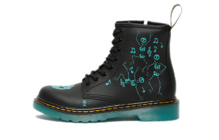 Dr.Martens 1460 Abrasion Resistant Combat Boots Black Blue Children Aged 3 7 Years Old