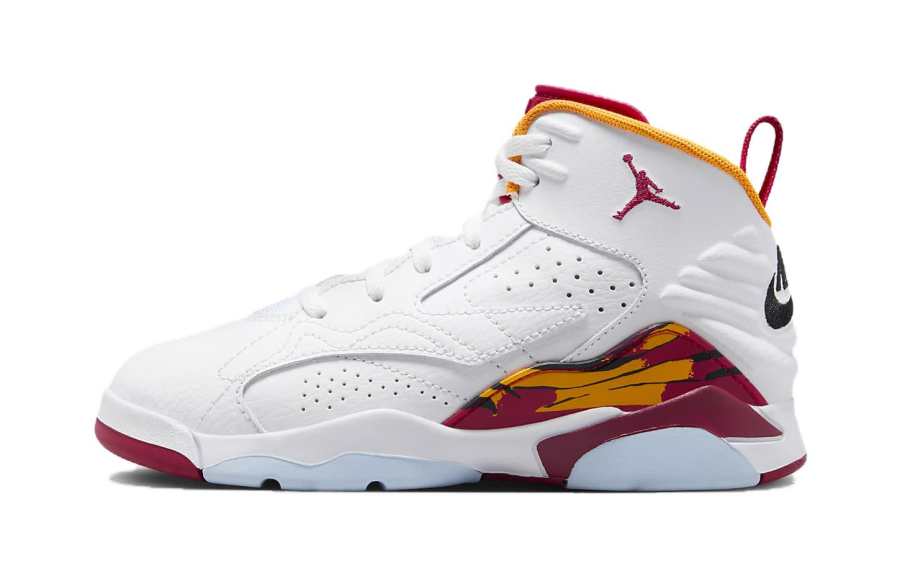 Jordan Jordan Jumpman MVP Anti Kick Cushioning High top Children's Basketball Shoes White Red Children Aged 3 7 Years Old