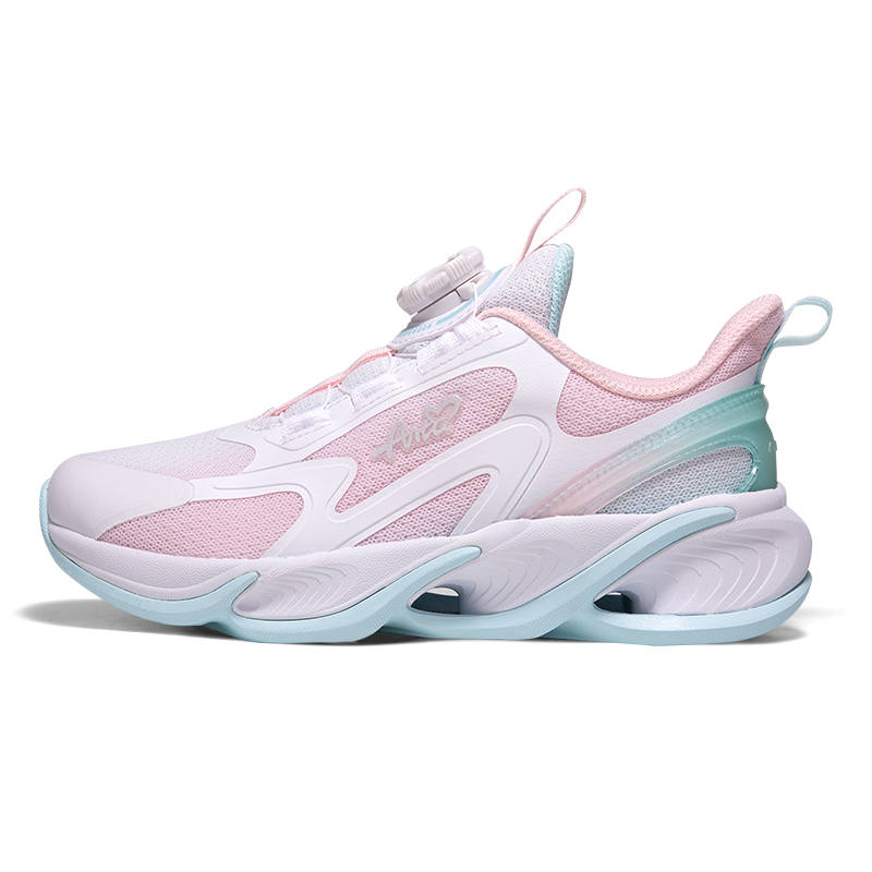 Antakids Fiery Slip Resistant Abrasion Resistant Low top Running Shoes White Pink Teenagers