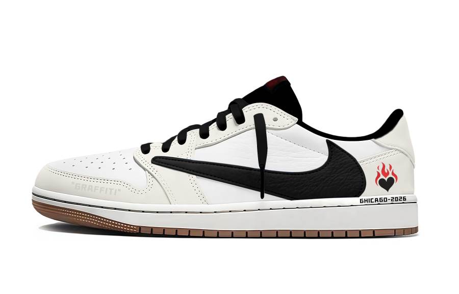 Jordan Travis Scott x Jordan Air Jordan 1 Travis Scott X AJ1 Heart Of Steel Cushioning Low top