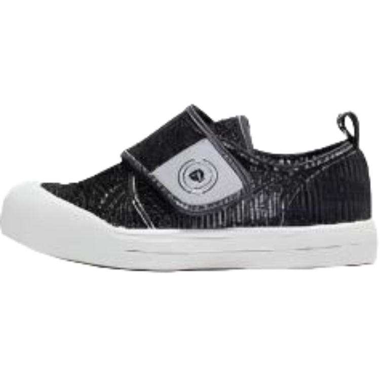 TARANIS Synthetic Leather, Textile Slip Resistant Abrasion Resistant Low top Kids Lifestyle Shoes Black