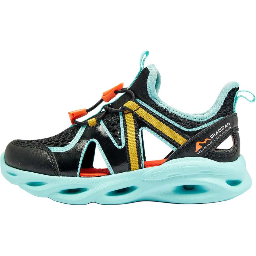 QIAODAN Comfortable And Lightweight Slip Resistant Abrasion Resistant Low top Kids' Running Shoes Black