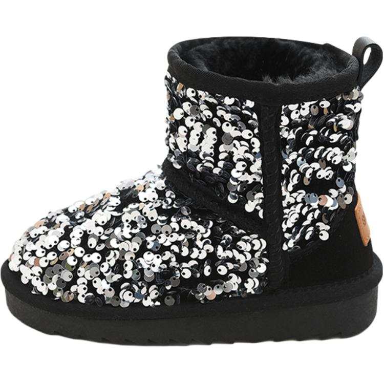 BODING BODING Fleece Lined Comfortable Soft Slip Resistant Thermal High top Kids' Boots Kids' Black