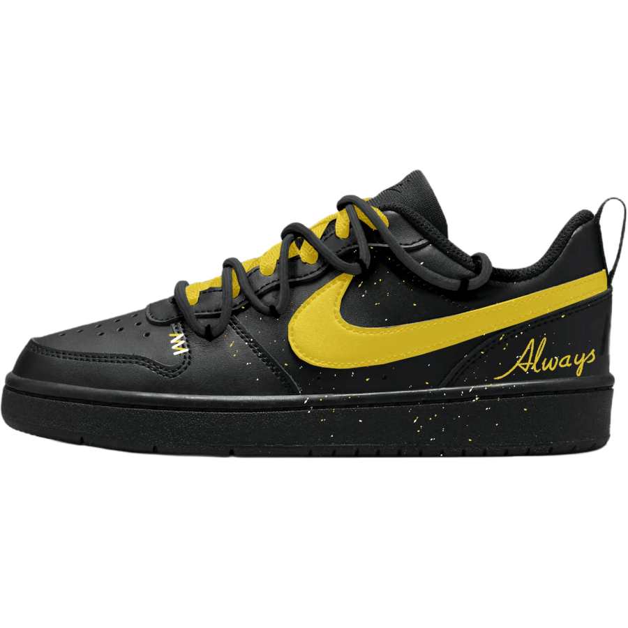 Nike Nike Court Borough Leather Low top Kids' Skateboarding Shoes Black Teenagers
