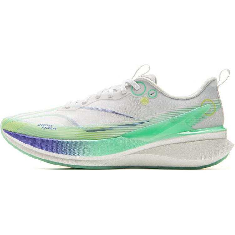 Li-Ning YOUNG Li Ning YOUNG Running PU, Textile Low top Running Shoes White/Neon Green Teenagers