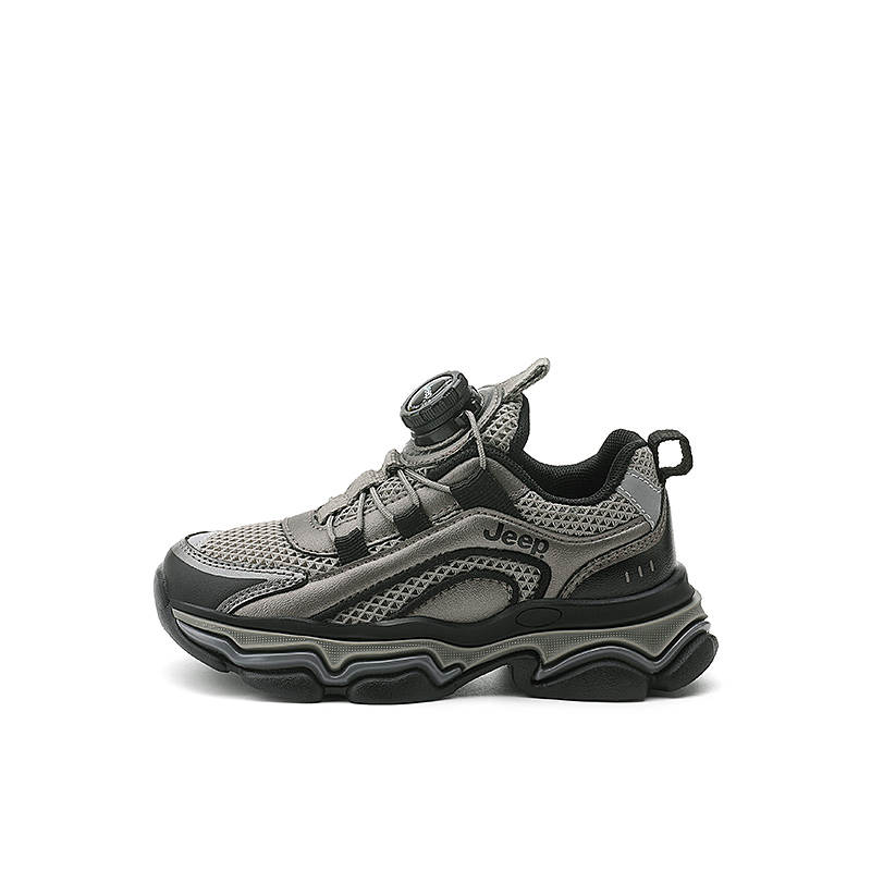 Jeep Abrasion Resistant Low top Kids' Running Shoes Gunmetal Kids