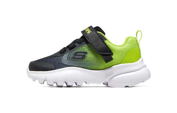 Skechers Breathable Lightweight Breathable And Lightweight Low top Toddler Shoes Black Green Infant And Toddler