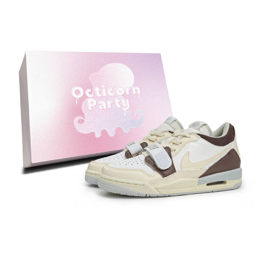 Jordan Jordan Legacy 312 Low Cushioning, Wear Resistant Low top Children's Basketball Shoes Brown Teenagers
