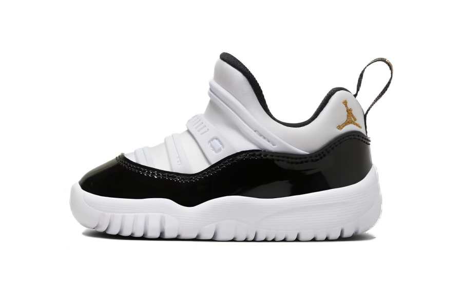 Jordan Jordan Air Jordan 11 Retro Little Flex 'Gratitude' Abrasion Resistant Low top Toddler Shoes White Black