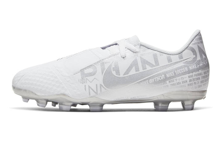 Nike Nike Phantom Venom Academy Slip Resistant Cushioning Abrasion Resistant Low top Kids' Soccer Shoes White Silver Kids'