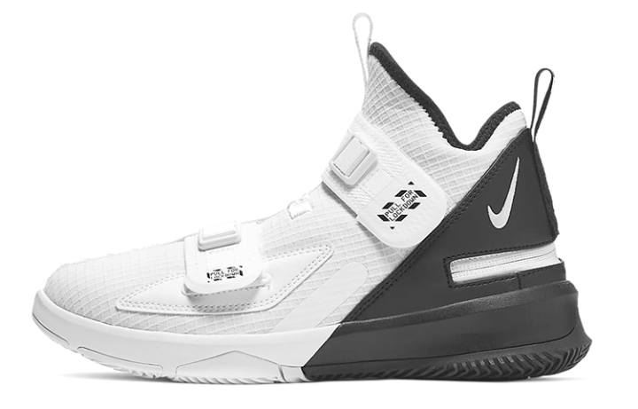 Nike Nike Zoom Soldier 13 Flyease Cushioning Slip Resistant High top Performance Basketball Shoes Black White Unisex