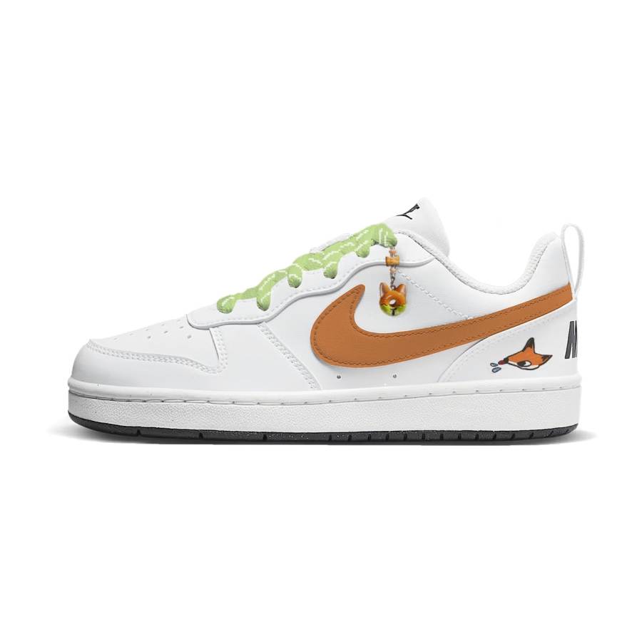 Nike Nike Court Borough Nick Green Grape Fox Low top Kids' Skateboarding Shoes Orange Green Teenagers