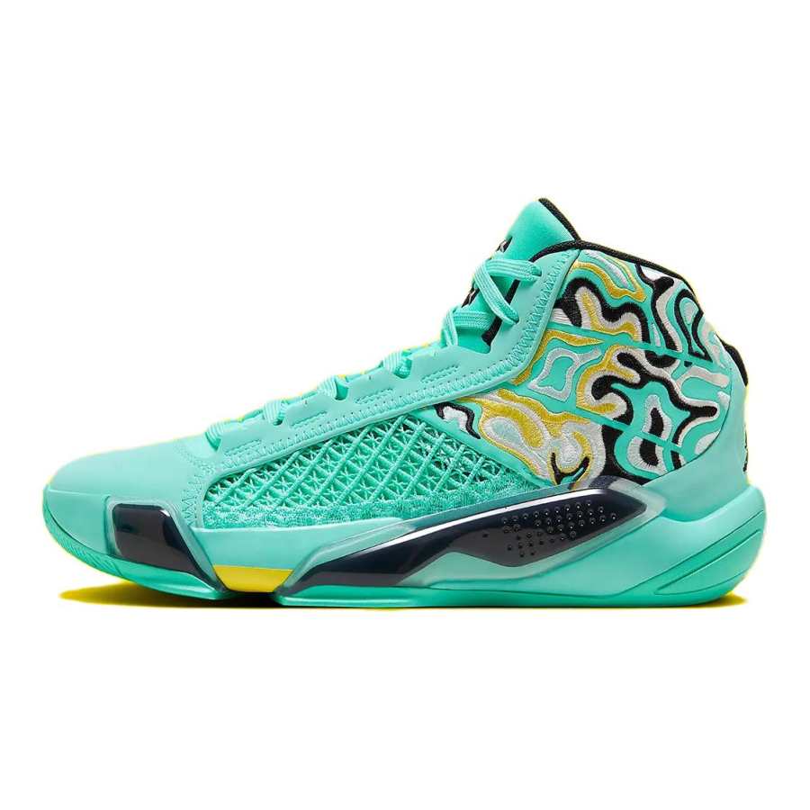 Jordan Jordan Air Jordan 38 High top Basketball Shoes Green Turquoise Yellow Unisex
