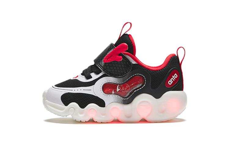 Antakids Comfortable Cushioning, Wear Resistant Low top Toddler Shoes Black White Red Infant And Toddler