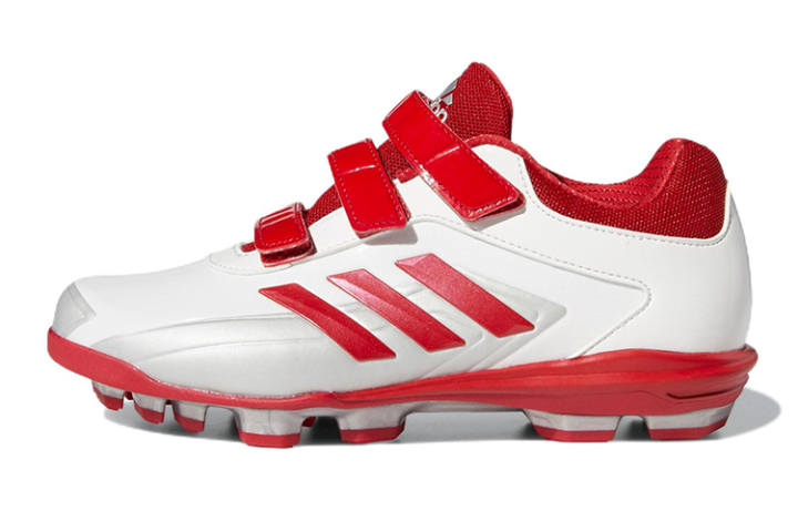 Adidas Adidas Adizero Stabile Point Low AC K Comfortable Abrasion Resistant Training Shoes White Red Kids'