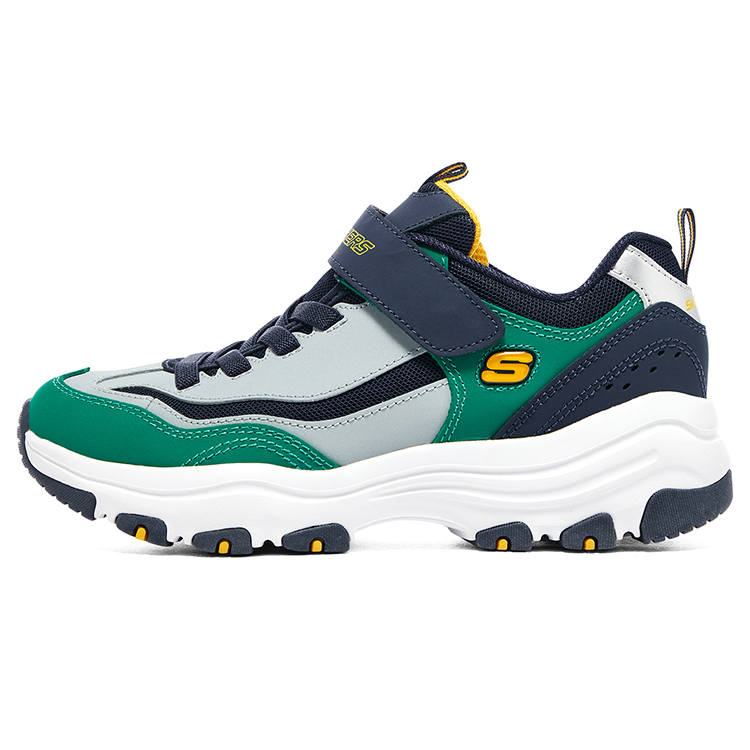 Skechers I Conik PU Polyurethane Kids Lifestyle Shoes Blue Green Teenagers