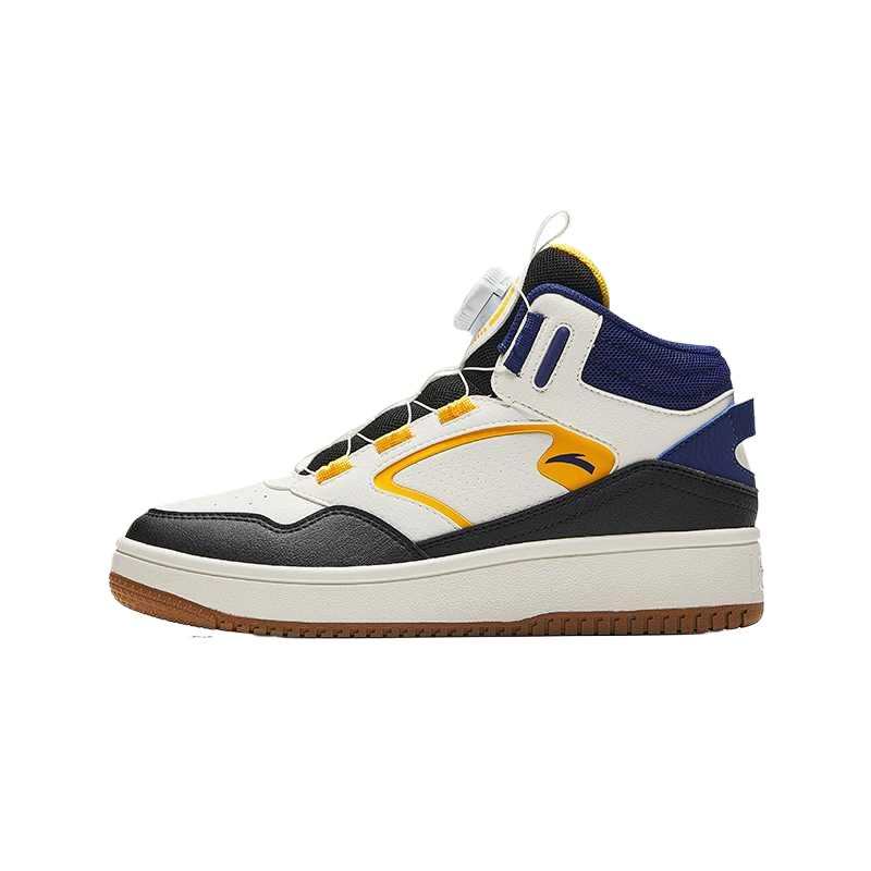 Antakids Synthetic Leather, Textile High top Skateboard Shoes White Black Blue Teenagers