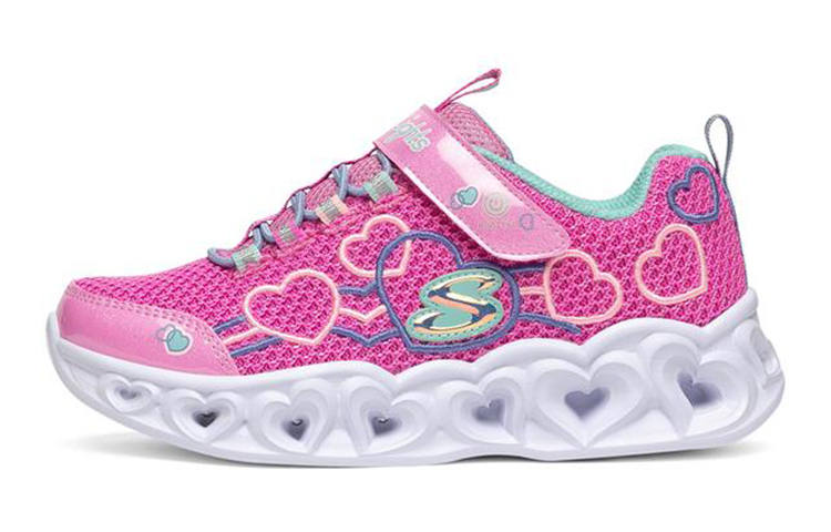 Skechers Heart Lights Sports Kids Lifestyle Shoes Pink Multicolor Teenagers