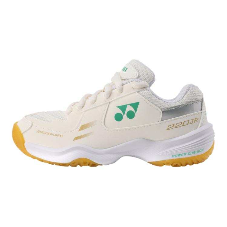YONEX Power Cushion Slip Resistant Abrasion Resistant Training Shoes Ecru Kids'
