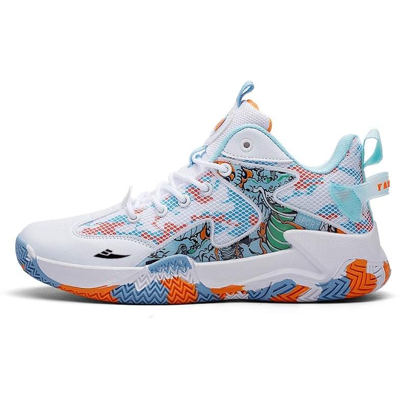 KUDING Mesh Cushioning, Wear Resistant High top Basketball Shoes Men's