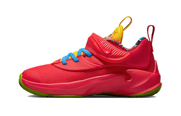 Nike Uno x Nike Freak 3 Slip Resistant Low top Children's Basketball Shoes Red Children Aged 3 7 Years Old