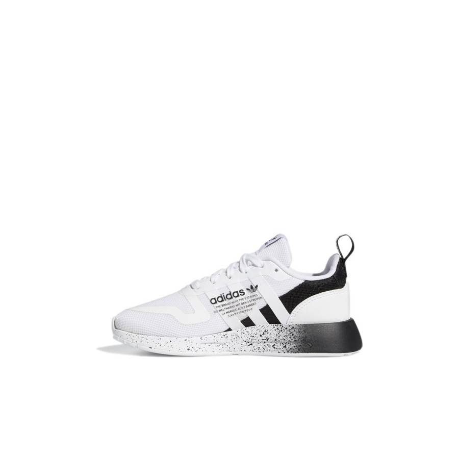 Adidas Originals Multi C Fabric Abrasion Resistant Low top Kids' Running Shoes White Black Children Aged 3 7 Years Old