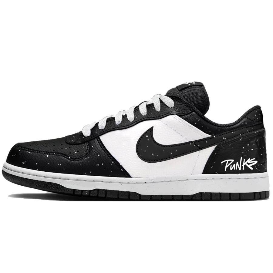 Nike Nike Big Black Coating Abrasion Resistant Breathable Low top Skateboard Shoes Men's Black White