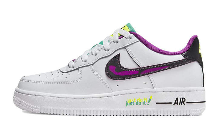 Nike Nike Air Force 1 Low '07 LV8 Just Do It! White Vivid Purple GS