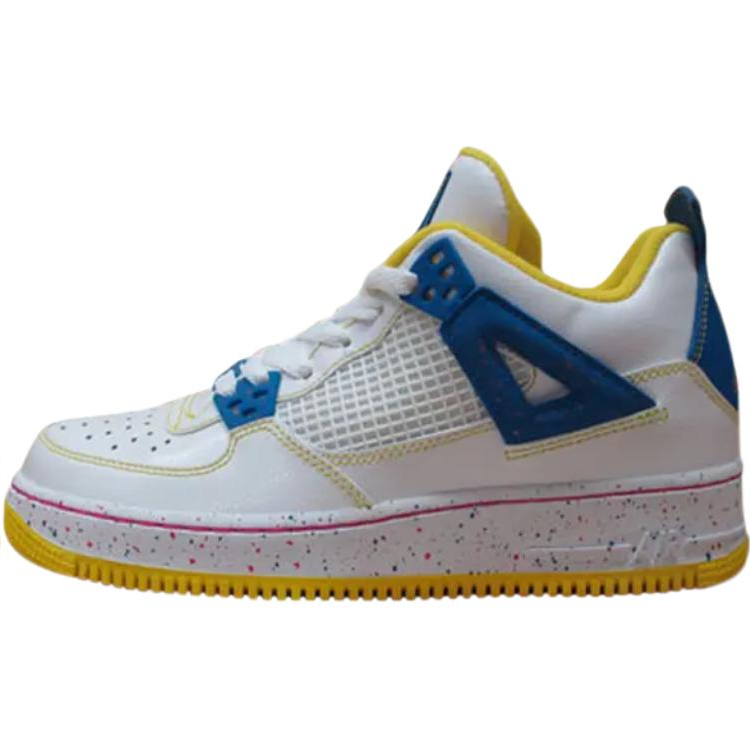Jordan Jordan Air Jordan Fusion 4 Leather Mid top Kids' Skateboarding Shoes White Blue Teenagers