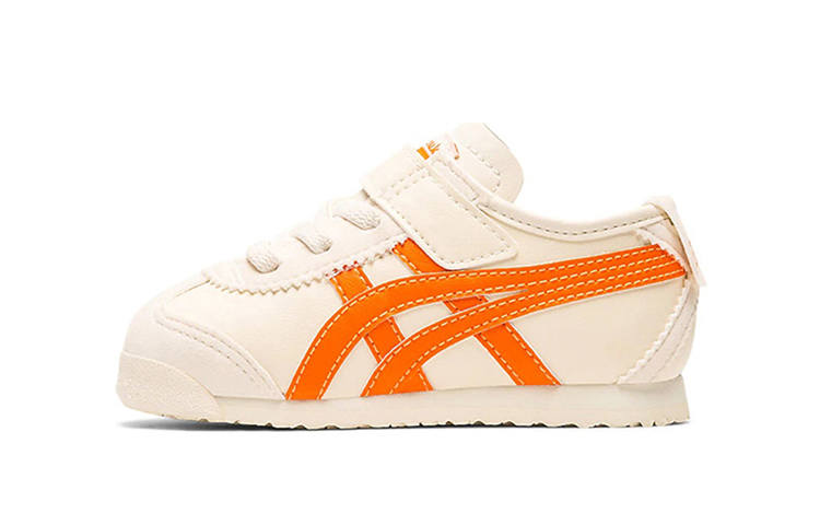 Onitsuka Tiger MEXICO 66 Slip Resistant Slip Resistant Low top Sports Casual Shoes Orange White Infant And Toddler
