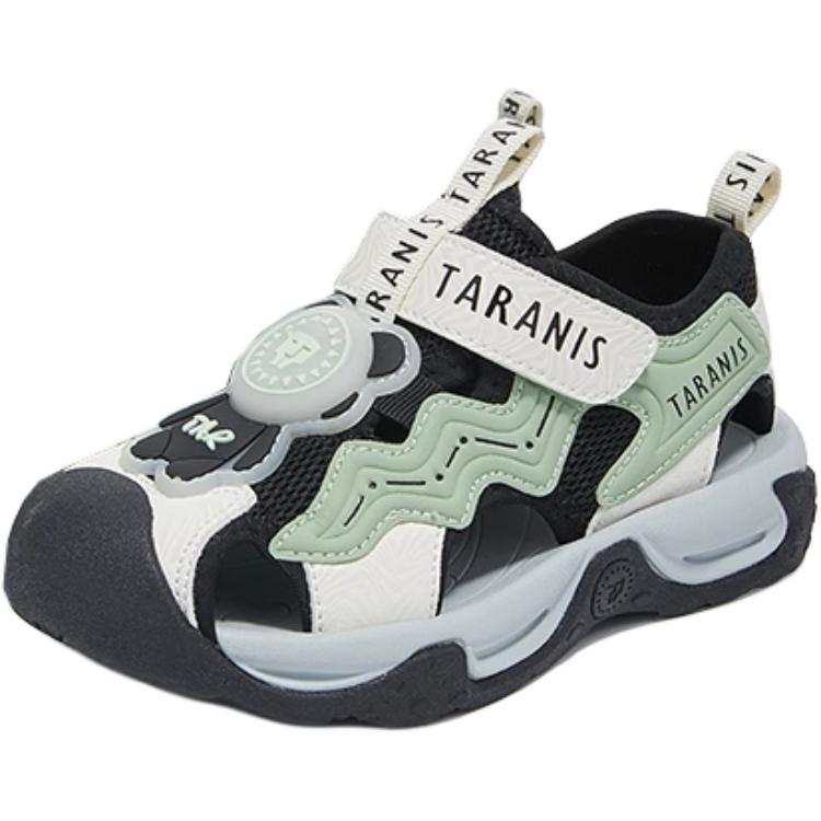 TARANIS Slip Resistant Abrasion Resistant Slip Resistant Abrasion Resistant Low top Children's Sandals Black White
