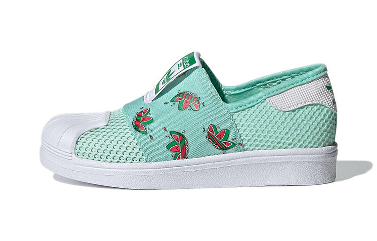 Adidas Originals SUPERSTAR 360 Smr 360 C Breathable Low top Skateboard Shoes Green White Children Aged 3 7 Years Old