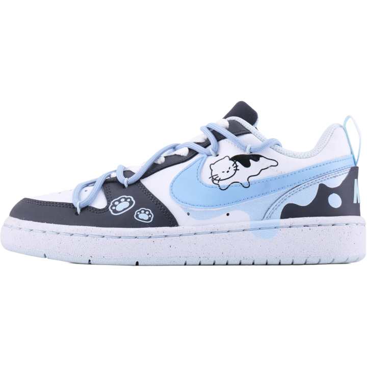 Nike Nike Court Borough Low Recraft Meowth Roll Synthetic Leather Slip Resistant Abrasion Resistant Low top
