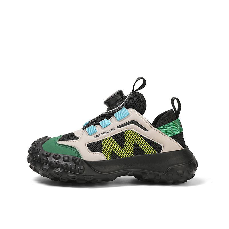 Jeep Mesh Kids Lifestyle Shoes Black Green Kids'