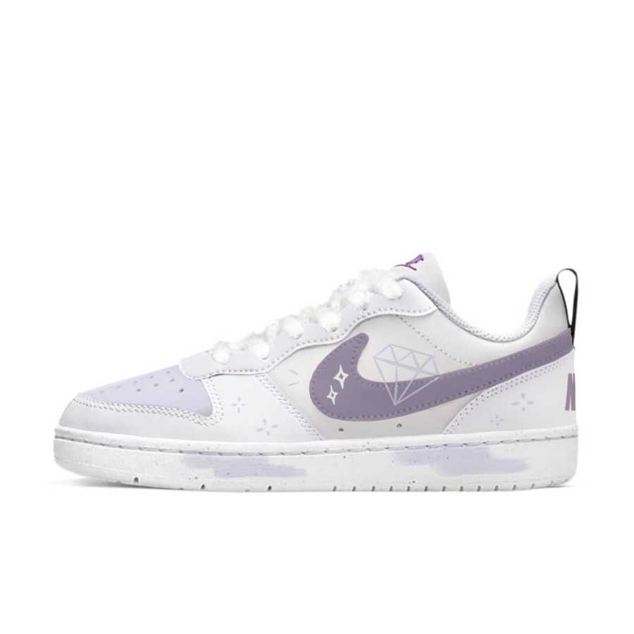 Nike Nike Court Borough Diamond Thief Synthetic Leather Slip Resistant Abrasion Resistant Low top Kids' Skateboarding Shoes