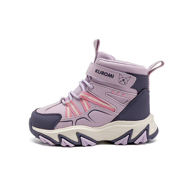 Sanrio Kuromi Abrasion Resistant Lightweight Cushioning Thermal Height Increasing High top Kids' Snow Boots