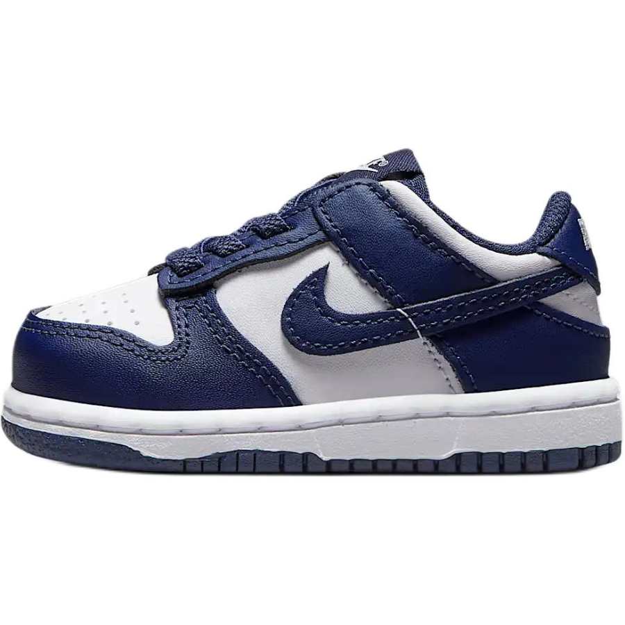 Nike Nike Dunk Slip Resistant Abrasion Resistant Low top Toddler Shoes Midnight Marine Blue/White Infant And Toddler