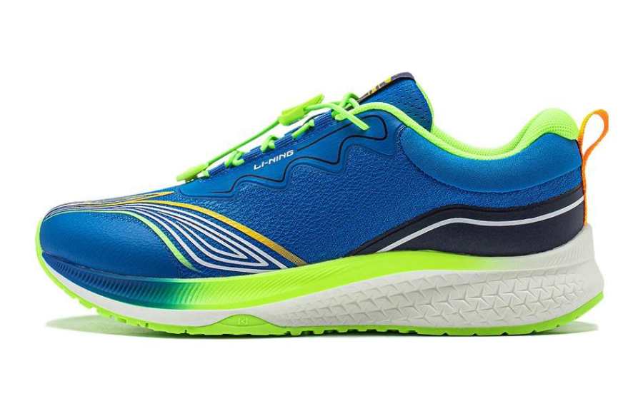 Li-Ning YOUNG Li Ning YOUNG Light Leap V1 Synthetic Leather Comfortable Low top Running Shoes Dark Ship Blue Unisex