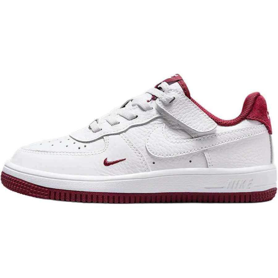 Nike Nike Force 1 Low LV8 EasyOn Abrasion Resistant Low top Kids' Skateboarding Shoes White Red