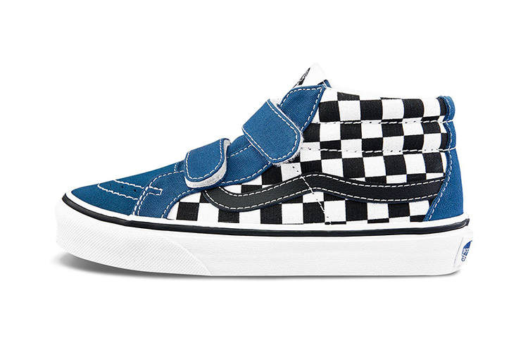 Vans SK8 Reissue V Mid top Kids' Skateboarding Shoes Black White Children Aged 3 7 Years Old