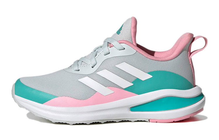 Adidas Adidas Fortarun Abrasion Resistant Low top Kids' Running Shoes Gray Blue Pink Teenagers