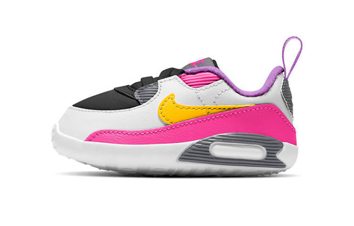 Nike Nike Air Max 90 Crib Low top Running Shoes White Black Pink Infant And Toddler