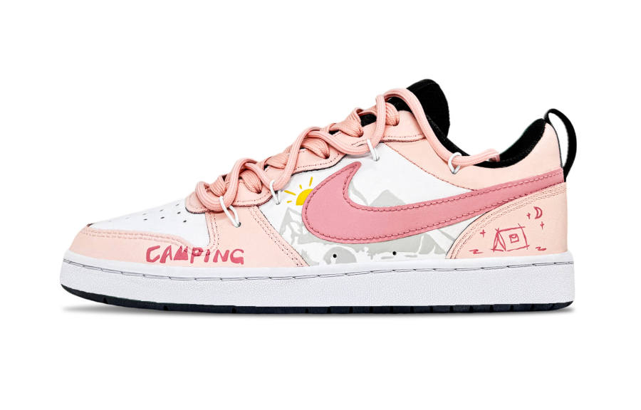 Nike Nike Court Borough Powder Camping Season Leather Anti Kick Abrasion Resistant Anti Kick And Abrasion Resistant Low top