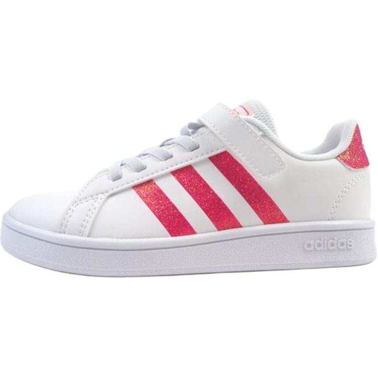Adidas Neo GRAND COURT Abrasion Resistant Low top Kids' Skateboarding Shoes White Children Aged 3 7 Years Old