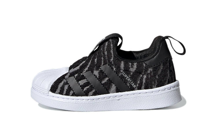 Adidas Originals 360 I Slip Resistant Low top Skateboard Shoes Black Gray Infant And Toddler
