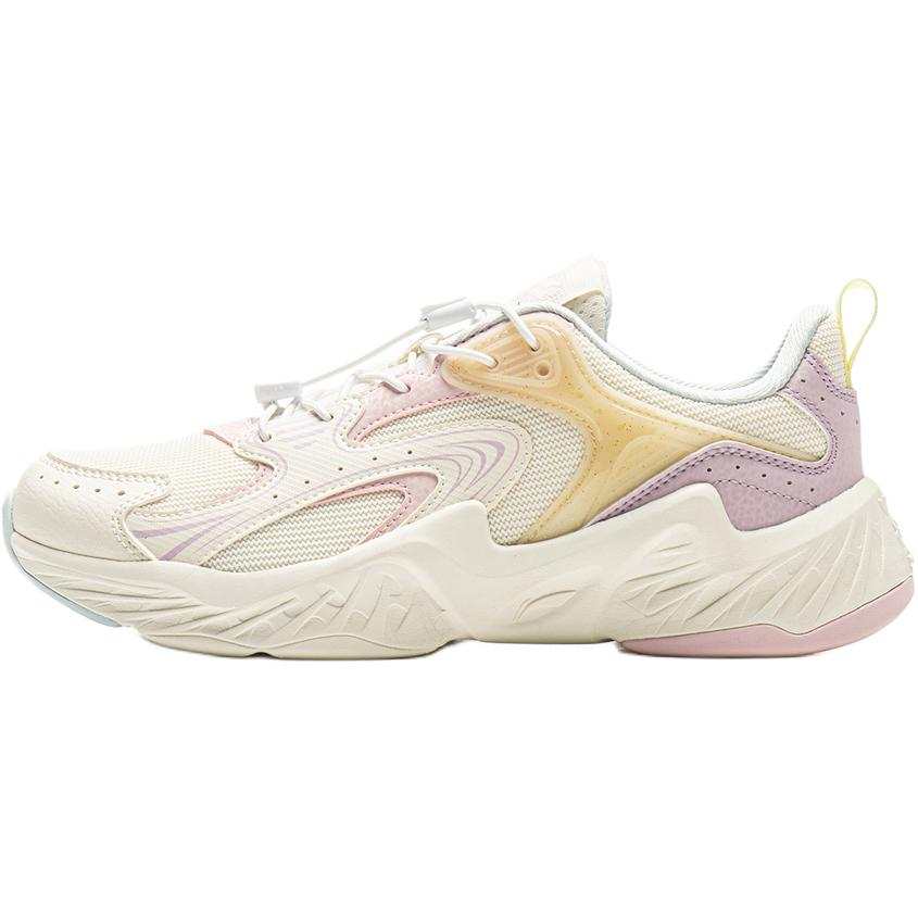 Li-Ning YOUNG Li Ning YOUNG Sports Life Collection Abrasion Resistant Low top Kids Lifestyle Shoes Beige Kids'