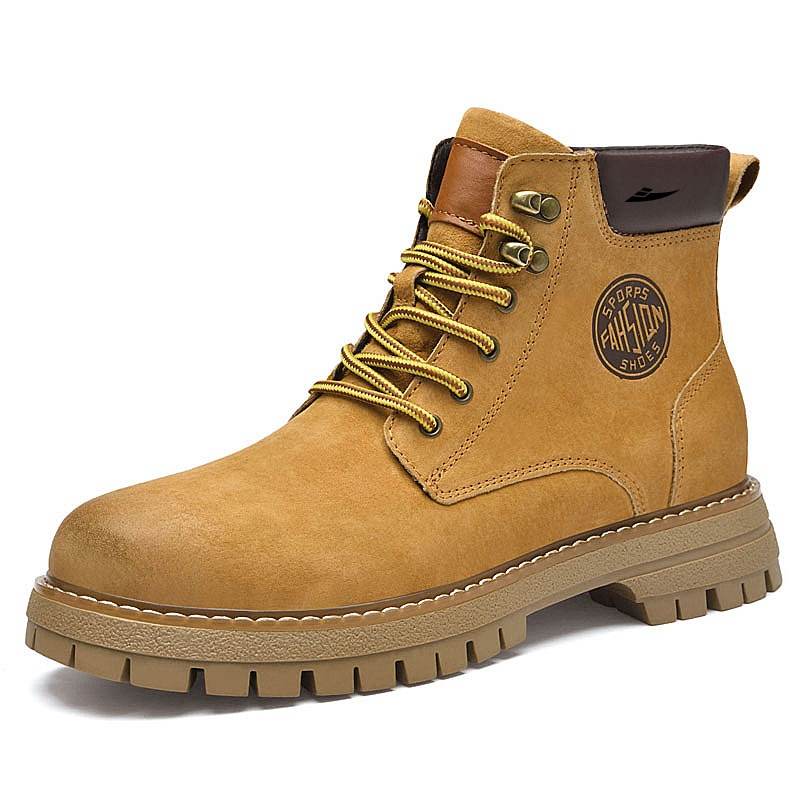 KUDING KUDING Kids' Leather Boots Unisex