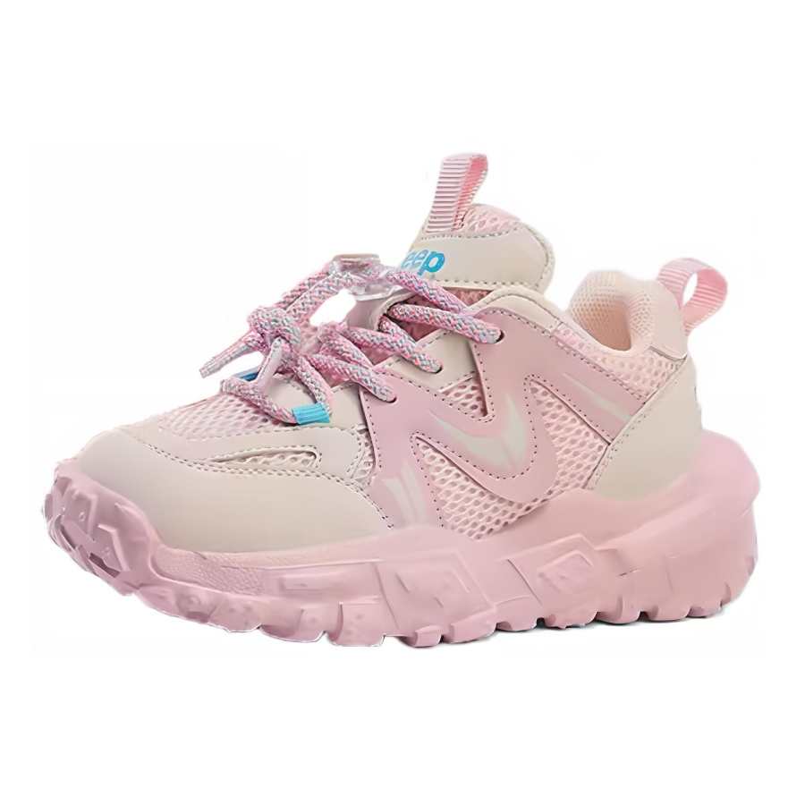 Jeep Cushioning Breathable Kids Lifestyle Shoes Pink Beige Kids'
