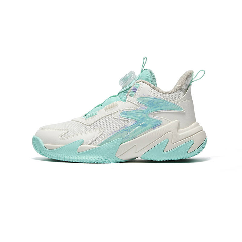 361°KIDS Brave Warrior 3.0 Basketball Shoes White Green Teenagers